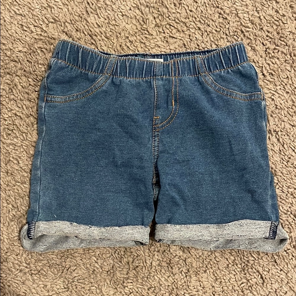 Cat & Jack toddler girls stretchy denim design shorts 4T